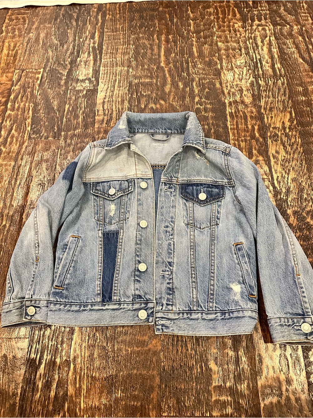 GAP Light Blue Distressed Denim Jacket for Kids